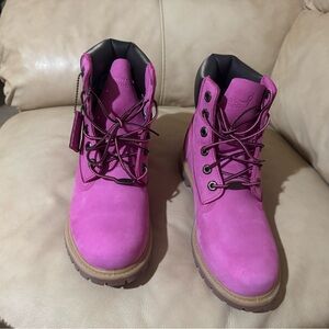 Timberland Women's Pink Combat Boots “Breast Cancer”